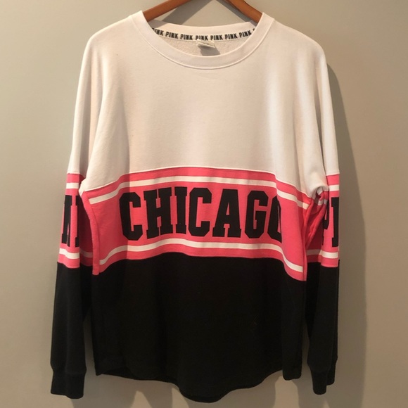PINK Victoria's Secret Tops - LIMITED EDITION NWOT PINK CHICAGO VARSITY SHIRT